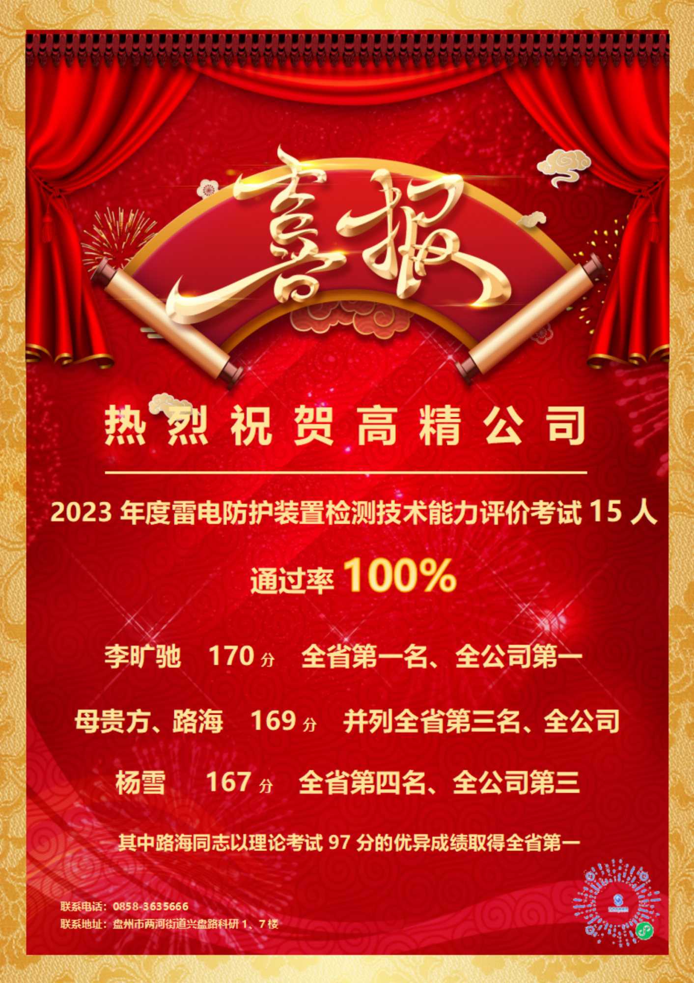 热烈祝贺高精公司2023年...